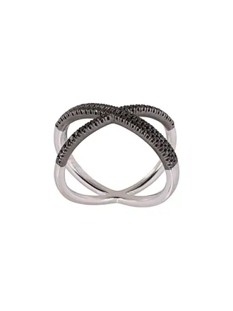 Alinka KATIA super fine double cross over ring - Metallic