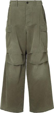 Fendi Doppio Punto Katoenen Cargobroek - Dames - Broeken - Groen - Maat: 2XS Katoen