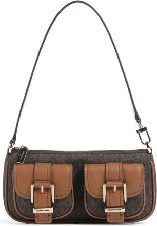 Michael Kors Zoe Small Convertible Pouchette - Dames - Schoudertassen - Bruin - ONE Size - Polyester - Tassen