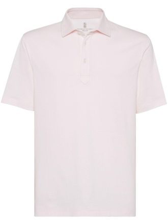Brunello Cucinelli Poloshirt van biologische katoenblend - Roze