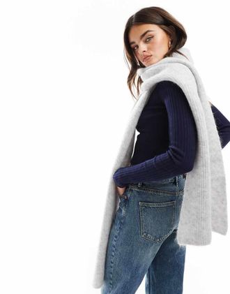 Asos alpaca scarf in light gray