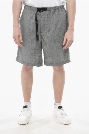 Mountain Research Checked Nylon Shorts With Industrial Belt size Xl