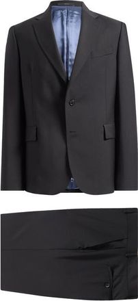 Paul Smith Camberwell Tailored Fit Black Wool & Mohair Suit in 79_Black at Nordstrom, Size 38