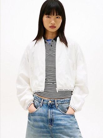 Tommy Hilfiger Logo Tape Water Repellent Bomber Jacket