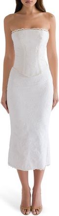 House of CB Antonie Cotton Broderie Anglaise Skirt in White at Nordstrom, Size X-Small