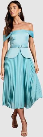 Coast Bardot Fit & Flare Midi Dress in Mint at Nordstrom, Size 14