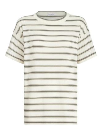 Brunello Cucinelli striped T-shirt - Beige