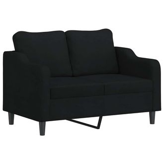 vidaXL Sof&aacute; De 2 Plazas De Tela Negro 120 Cm Vidaxl