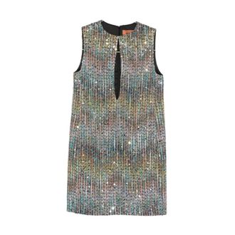 Missoni Party Dresses, female, Multicolor, Size: 2XS Sequin-embellished Metallic-thread Mini Dress