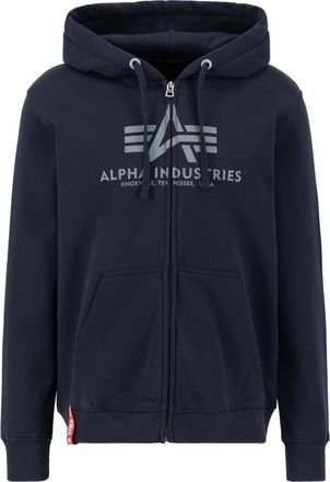 Alpha Industries Hoodie ALPHA INDUSTRIES Basic Zip Hoodie BL, Herren, Gr. XS, blau (rep.blau), Shell: 80% Cotton, 20% Polyester, regular fit, Sweatshirts Hoodie