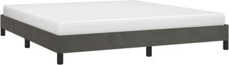 vidaXL Estructura De Cama Sin Colch&oacute;n Terciopelo Gris Oscuro 160x200cm Vidaxl