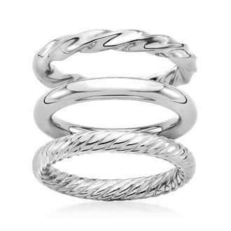 Ross-Simons Sterling Silver Jewelry Set: 3 Polished Rings