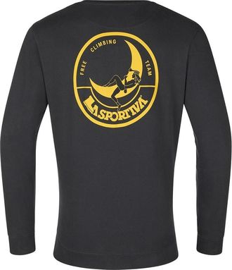 La Sportiva Climbing On The Moon Sweatshirt - Mens in Carbon/giallo at Nordstrom, Size X-Large