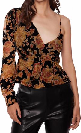Lost + Wander Cabin Hideaway Top In Black Floral