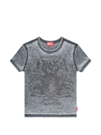 Diesel Grey Graphic Crew Neck T-Shirt