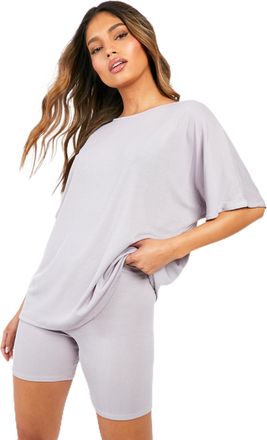 Generic lumaire Womens 2 Piece Oversized Co-Ord T-Shirt Cycling Shorts Set Ladies Summer Casual Gym Wear Top loungewear suit Set