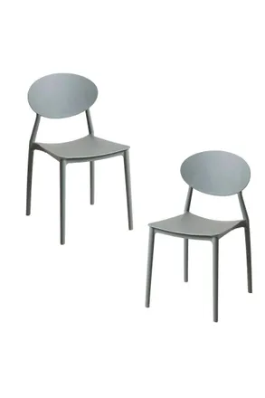Regalos Miguel Packs Sillas Jard&iacute;n - Pack 2 Sillas But&aacute;n - Gris Oscuro