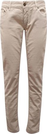 Dondup Fluwelen broek gemaakt in Itali&euml; - Heren - Slim Fit Broeken - Wit - W30 - Broeken
