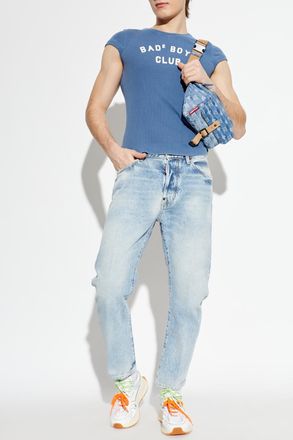 Dsquared2 T-shirt With Print, Mens, Blue