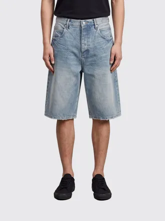 Purple Shorts a 5 tasche in denim di cotone con lunghezza al ginocchio