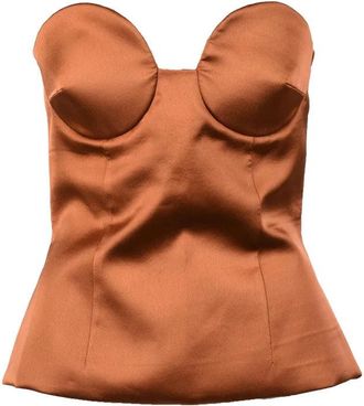 Nineminutes Bronze Shiny Effect Blouse