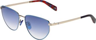 Benetton 7033 679 Womens Sunglasses Blue Size 56