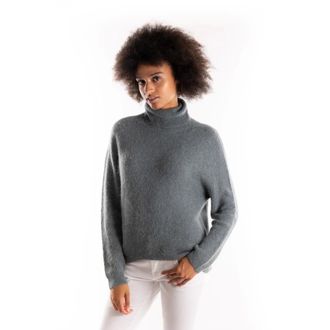 H2O Truien & Vesten, Dames, Blauw, L, Crop Turtleneck Sweater