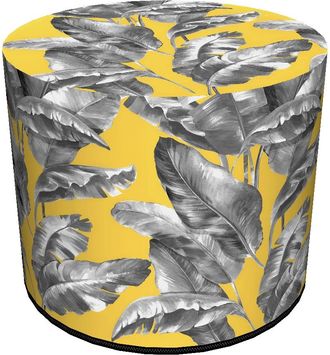 OEM Puf Impermeable Codura Para Hogar Y Jard&iacute;n - Estampado Bananaria, Elegante, C&oacute;modo, Estable, Con Cremallera, 40 Cm, Bertoni