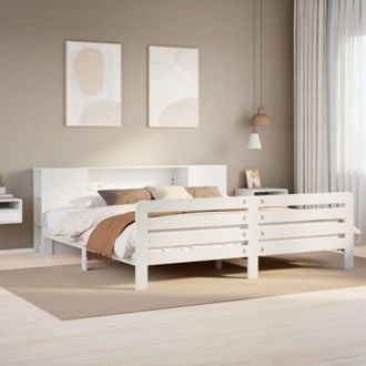 vidaXL Vidaxl - Estructura De Cama Sin Colch&oacute;n Madera Maciza Blanca 200x200 Cm