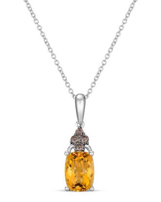 Le Vian 14K 1.34 Ct. Tw. Diamond & Citrine Pendant Necklace