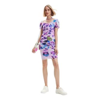 Desigual Fitted Mini Jurk - Dames - Jurken - Veelkleurig - Maat: XS