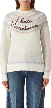 MC2 Saint Barth Truien & Vesten, Dames, Wit, XS, Alpaca-blend Sweater