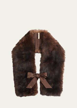 Valentino Garavani VLogo Bow Fur Stole