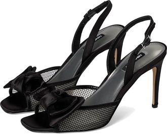 Nine West Gergia Womens Dress Sandals Black Satin 001 : 7.5 M, Textile