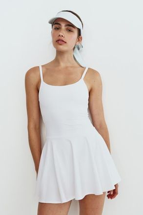 H&M Tennis Dress With Softmove in White at Nordstrom, Size X-Large