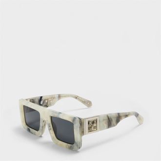 Off-white Mens Accessories Off White Unisex Square Sunglasses, Design in Marble/Grey - One Size