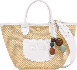 Longchamp Extra Small Le Pliage Panier Ceramique Top Handle Bag in White at Nordstrom