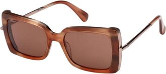 Max Mara Roquebrune Zonnebril - Dames - Zonnebrillen - Bruin - 53 MM - Accessoires