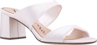 Nina Bassie Block Heel Slide Sandal in Ivory at Nordstrom, Size 8.5