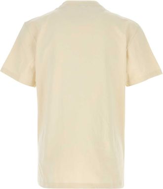 Alexander McQueen Mens Cream Cotton T-Shirt Gessoiceblue Tcottonrcotton