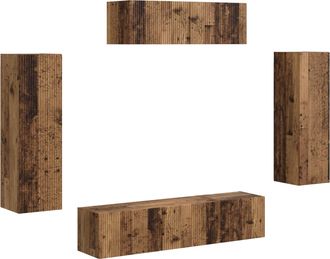 vidaXL Mueble De Tv 5 Uds. Madera Vieja Vidaxl