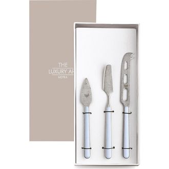 Mepra Fantasia Pewter Cheese Knives - 3 Pieces in Light Blue at Nordstrom