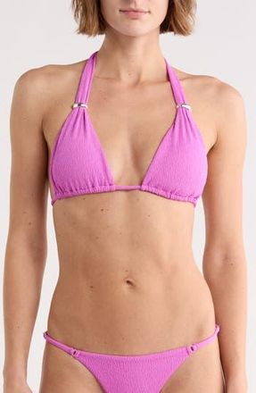 Vix Firenze Bia Triangle Bikini Top in Pink at Nordstrom Rack, Size Large