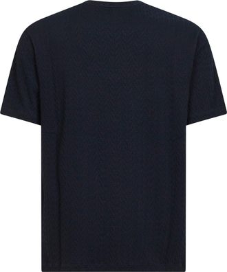 Giorgio Armani Mens T-Shirt Asv Dark Navy Blue Viscose T-Shirts And Polos