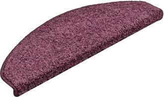 vidaXL Vidaxl - Stair Mats 15 pcs 65x21x4 cm Dark Purple Half Round Large