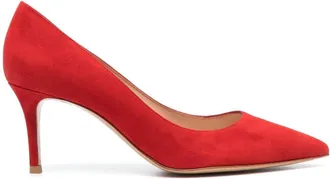 Gianvito Rossi 70mm pointed-toe pumps - women - Suede - 36.5 - Red