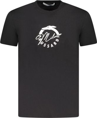 Trussardi Mens Milano Signature Tee - Black Cotton - Size X-Large