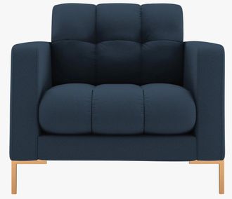 BLOOMINGLOFT Designsessel Mamaia mit Strukturstoff - Blau