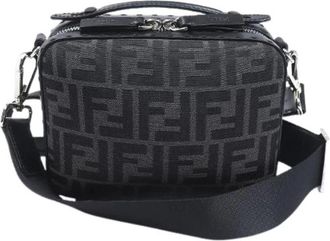 Fendi Pre-owned Mini Travel Zucca Canvas Leren Schoudertas - Heren - Vintage Schoudertas - Zwart - ONE Size - Leer - Vintage