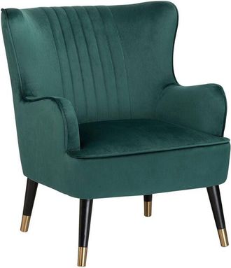 Beliani Beliani - Sedia Wingback in velluto verde smeraldo Varberg